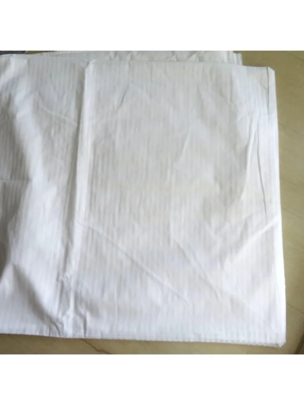 Sobel Westex White King Duvet Cover 320 Cotton Blend Strip Pattern Hotel Quality